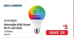 Visions Electronics (E)scape Dimmable RGB Smart Wi-Fi LED Bulb offer