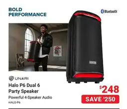Visions Electronics UNARI Halo P6 Dual 6 Party Speaker offer