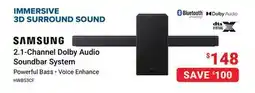 Visions Electronics SAMSUNG 2.1-Channel Dolby Audio Soundbar System offer