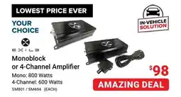 Visions Electronics Exile Monoblock or 4-Channel Amplifier Mono: 800 Watts 4-Channel: 600 Watts offer