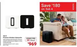 Visions Electronics Sub 4 Premium Wireless Subwoofer offer