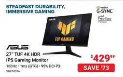 Visions Electronics Asus 27 TUF 4K HDR IPS Gaming Monitor offer