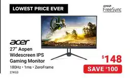 Visions Electronics Acer 27 Aopen Widescreen IPS Gaming Monitor offer