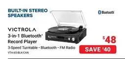 Visions Electronics VICTROLA 3-in-1 Bluetooth Record Player offer