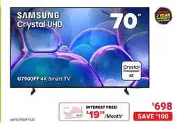 Visions Electronics Samsung 2025 70 U79 4K UHD LED Tizen Smart TV offer