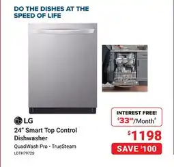 Visions Electronics LG 24 Smart Top Control Dishwasher offer