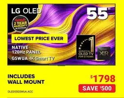 Visions Electronics LG 55 4K OLED 120Hz evo G5 webOS Smart TV offer