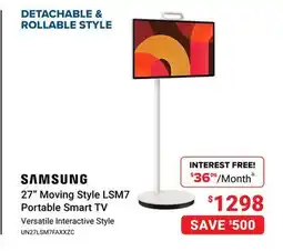 Visions Electronics SAMSUNG 27 Moving Style LSM7 Portable Smart TV offer