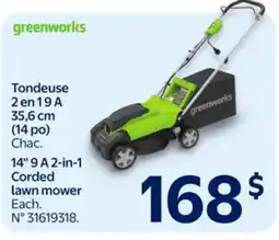 Walmart 14 9 A 2-in-1 Corded lawn mower offer