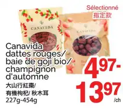 T&T Supermarket Canavida dattes rouges/baie de goji bio/champignon d'automne offer