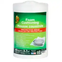 Staples Duck Brand Foam Cushioning, White, 12 x 40' offer