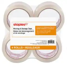 Staples Staples Quick Start Tape, 48 mm x 50 m, 2.6-mil, 4-Pack offer