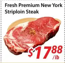 Bestco Food Mart Fresh Premium New York Striploin Steak offer