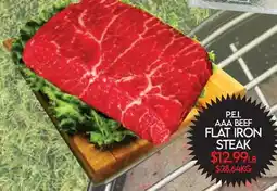 Fiesta Farms P.E.I. AAA BEEF FLAT IRON STEAK offer
