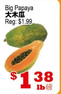 Yuan Ming Supermarket Big Papaya offer