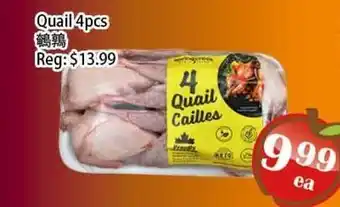 Food Depot Supermarket Quail 4pcs offer
