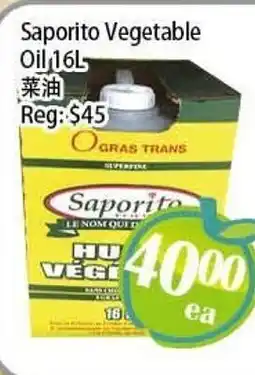 Food Depot Supermarket Saporito Vegetable Oil offer