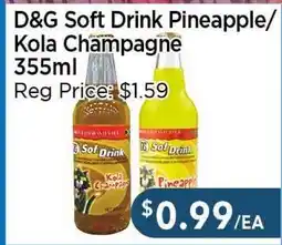 Blue Sky Supermarket D&G Soft Drink Pineapple/Kola Champagne offer