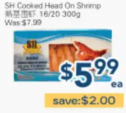 Oceans Fresh Food Market SH Cooked Head On Shrimp offer