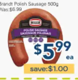 Oceans Fresh Food Market Brandt Polish Sausage offer