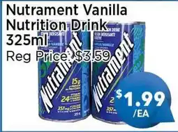Blue Sky Supermarket Nutrament Vanilla Nutrition Drink offer