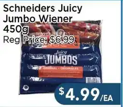 Blue Sky Supermarket Schneiders Juicy Jumbo Wiener offer