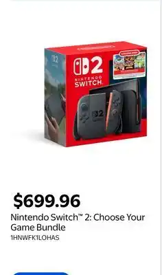 Walmart Nintendo Switch 2: Choose Your Game Bundle offer