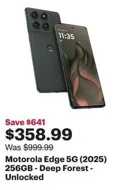 Best Buy Motorola Edge 5G (2025) 256GB - Deep Forest - Unlocked offer