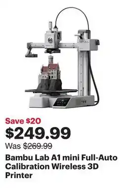Best Buy Bambu Lab A1 mini Full-Auto Calibration Wireless 3D Printer offer