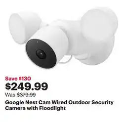 Best Buy Google Nest Cam Wired Outdoor Security Camera with Floodlight offer