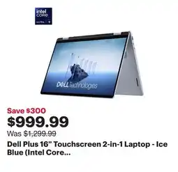 Best Buy Dell Plus 16 Touchscreen 2-in-1 Laptop - Ice Blue (Intel Core Ultra 5 - 226V/16GB RAM/512GB SSD) offer