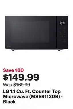 Best Buy LG 1.1 Cu. Ft. Counter Top Microwave (MSER1130B) - Black offer