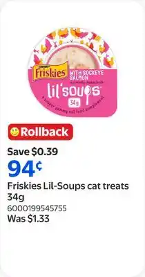 Walmart Friskies Lil-Soups cat treats offer