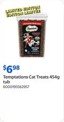 Walmart Temptations Cat Treats 454g tub offer