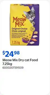 Walmart Meow Mix Dry cat Food offer