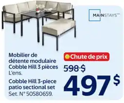 Walmart Cobble Hill 3-piece patio sectional set offer