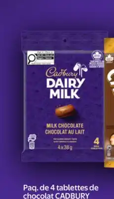 Walmart CADBURY chocolate bar 4-packs offer