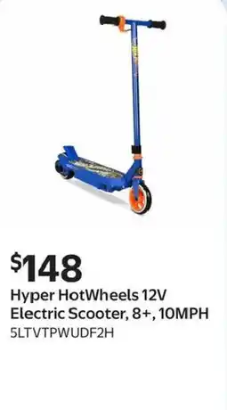 Walmart Hyper HotWheels 12V Electric Scooter, 8+, 10MPH offer