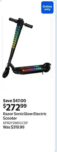 Walmart Razor SonicGlow Electric Scooter offer