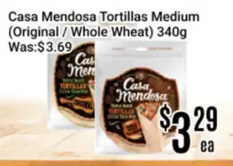 Nations Fresh Foods Casa Mendoza Tortillas Medium (Original/Whole Wheat) offer