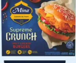 Walmart Mina Supreme Crunch spicy chicken burgers offer