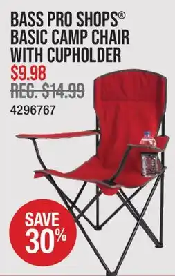 Cabela's BASS PRO SHOPS BASIC CAMP CHAIR WITH CUPHOLDER offer