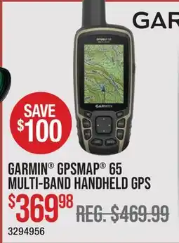 Cabela's GARMIN GPSMAP 65 MULTI-BAND HANDHELD GPS offer