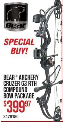 Cabela's BEAR ARCHERY CRUZER G3 RTH COMPOUND BOW PACKAGE offer