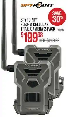 Cabela's SPYPOINT FLEX-M CELLULAR TRAIL CAMERA 2-PACK offer