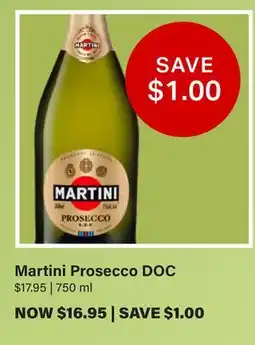 LCBO Martini Prosecco DOC offer