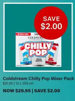 LCBO Coldstream Chilly Pop Mixer Pack offer