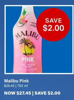 LCBO Malibu Pink offer