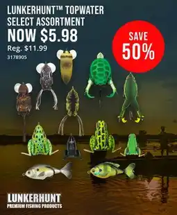 Cabela's LUNKERHUNT TOPWATER SELECT ASSORTMENT offer