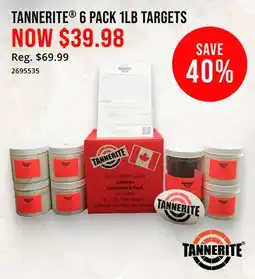 Cabela's TANNERITE 6 PACK 1LB TARGETS offer